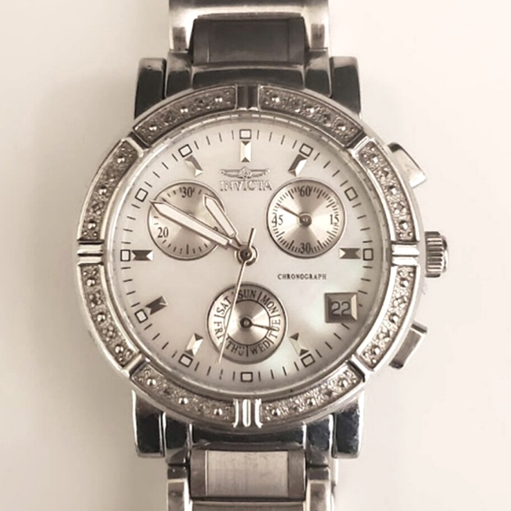 Invicta Wildflower Tritnite Stainless Steel Watch Model 4718